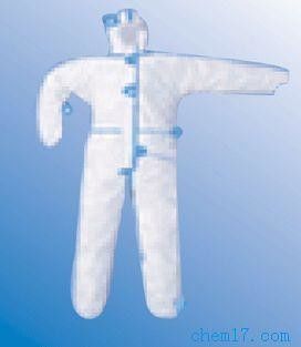 Ιατρικό προστατευτικό όξινο Chem προστατευτικής ενδυμασίας βιο κοστούμι Biohazard με την κουκούλα προμηθευτής