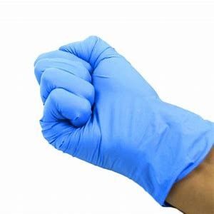 8 Mil χεριών προσοχής μίας χρήσης γάντια νιτριλίων σκονών ελεύθερα μπλε με το πιάσιμο προμηθευτής